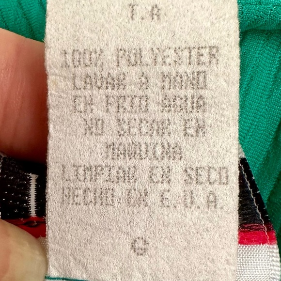 VTG Versatile Green Textured Vest/Jacket All-in-One Top w/Gold Buttons and Studs - Picture 14 of 14